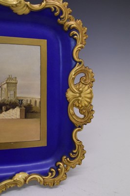 Lot 338 - Early 19th Century large porcelain tray 'Windsor Castle'