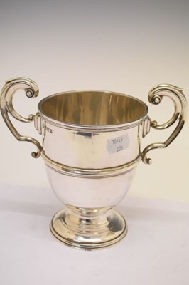 Lot 89 - George V Irish silver twin handle trophy - The Dublin Bay Sailing Club