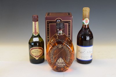 Lot 417 - Dimple 15 years age de luxe Scotch whisky, 1996 Royal Tokaji and Croft Limited Edition sherry (3)
