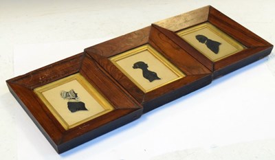 Lot 235 - Three framed silhouettes dated '1838'