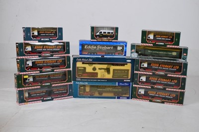 Lot 333 - Thirteen Corgi 'Eddie Stobart' diecast model vehicles and Saico lorry