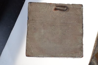 Lot 321 - Three 17th Century Dutch Delft tiles, together with a Spanish tile