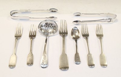 Lot 196 - Small quantity of mainly Victorian Irish silver flatware
