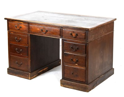 Lot 474 - Small twin pedestal desk