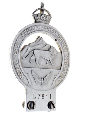 Lot 257 - Royal African Automobile Association car grill badge, 'L7811', 12cm high