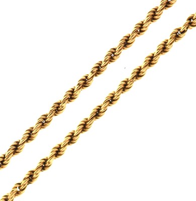 Lot 73 - Yellow metal rope-twist necklace, 11.4g approx