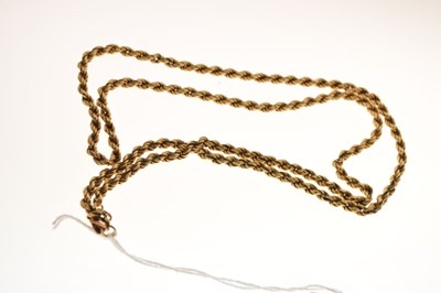 Lot 73 - Yellow metal rope-twist necklace, 11.4g approx