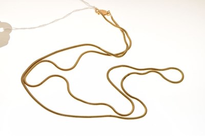 Lot 71 - 9ct gold snake-link necklace, 11.4g approx