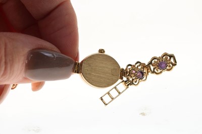 Lot 58 - Sovereign - Lady's 9ct gold lady's quartz bracelet watch