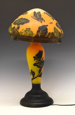 Lot 575 - Galle style table lamp