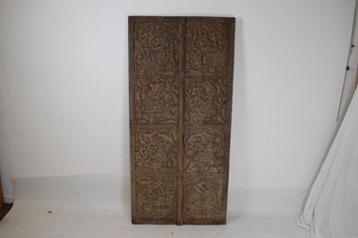Lot 270 - Indian (Rajasthan) carved hardwood door