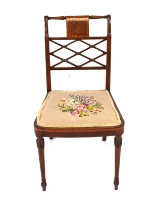 Lot 650 - Inlaid occasional chair