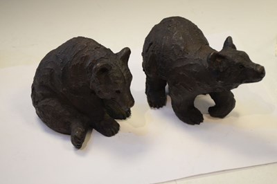 Lot 202 - Suzie Marsh - Group of five 'bronzed' bear sculptures