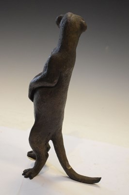 Lot 272 - Suzie Marsh - Group of three 'bronzed' meerkat sculptures