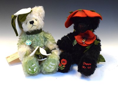 Lot 307 - Hermann Bear - 'Snowdrop' 442/500  & 'Poppy Bear', 195/500