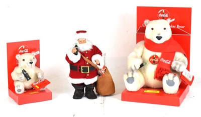 Lot 314 - Steiff boxed Limited Edition Coca-Cola Santa and Bears