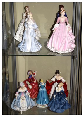 Lot 365 - Collection of Royal Doulton, Royal Worcester and Coalport figures