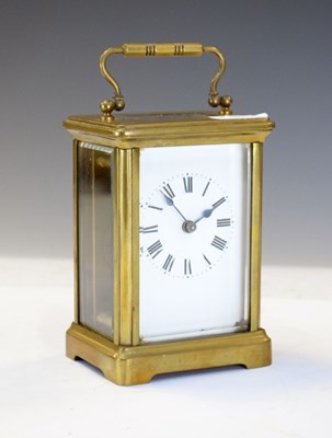 Lot 401 - French brass carriage clock