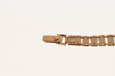 Lot 104 - Rolex Lady's mechanical 9ct gold bracelet watch