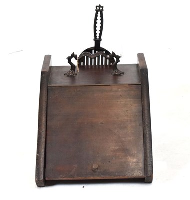 Lot 501 - Mahogany Purdonium / coal box with shovel