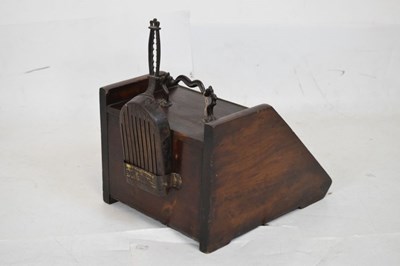 Lot 501 - Mahogany Purdonium / coal box with shovel