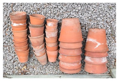 Lot 685 - Quantity of various size garden terracotta plant pots