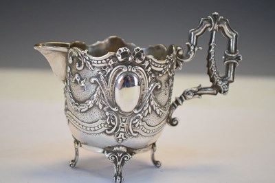 Lot 146 - Silver cream jug with classical decoration