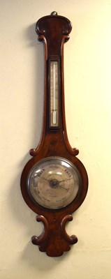 Lot 409 - Mahogany 'Hillum & Co. London' wheel barometer