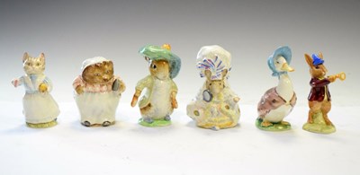 Lot 382 - Group of five Beswick 'Beatrix Potter' figures, together with a Royal Doulton 'Bunnykins'