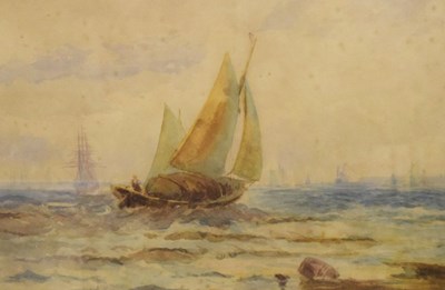 Lot 472 - 19th Century English School - Watercolour - Coastal/ boat scene