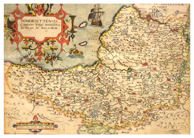 Lot 428 - 17th Century Map of Somerset