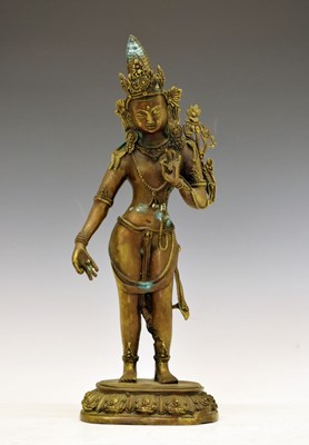 Lot 254 - Sino Tibetan figure of a goddess