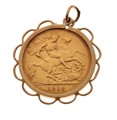 Lot 26 - Gold coin - George V half sovereign, 1912