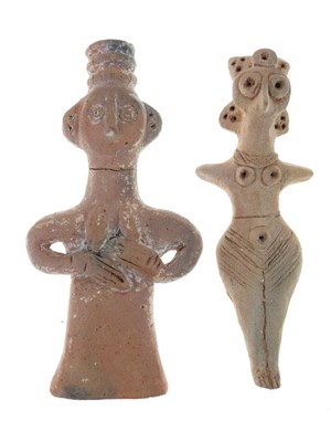 Lot 260 - Antiquities - Two Syro Hittite terracotta figures