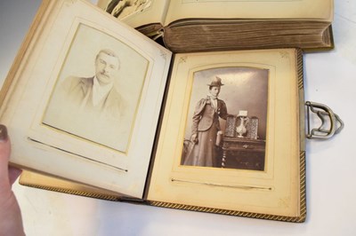 Lot 159 - Victorian photograph album, together with a theatre card album