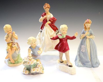 Lot 380 - Five Royal Doulton figures, modelled by F.G. Doughty