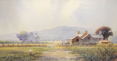 Lot 449 - Philip Stanton - Watercolour - 'Snowdonia Farm'