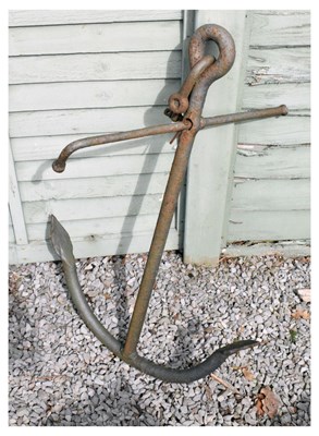 Lot 526 - Cast iron ships anchor