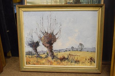 Lot 605 - George Cutter -  Oil on board - Two landscapes