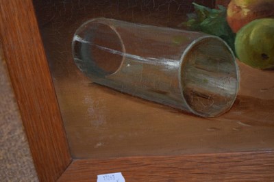 Lot 467 - 19th Century still life vase of flowers & still life with fruit