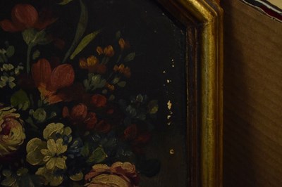 Lot 467 - 19th Century still life vase of flowers & still life with fruit