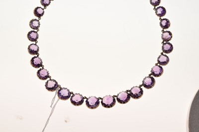Lot 33 - Victorian amethyst riviere necklace