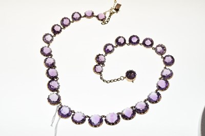 Lot 33 - Victorian amethyst riviere necklace