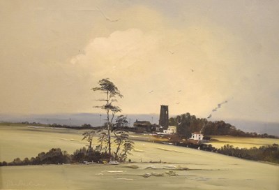 Lot 447 - John Blackman - Oil on canvas - Norfolk landscape