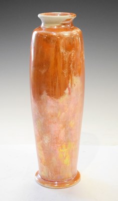 Lot 384 - Ruskin orange glazed vase