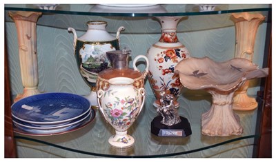 Lot 366 - Quantity of ceramics together with a pewter figure