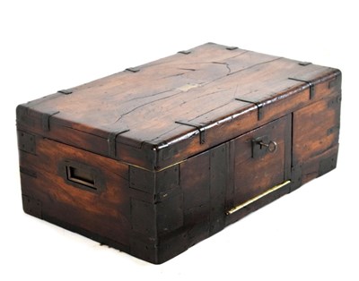 Lot 443 - Georgian strong box, with early Chubb lock