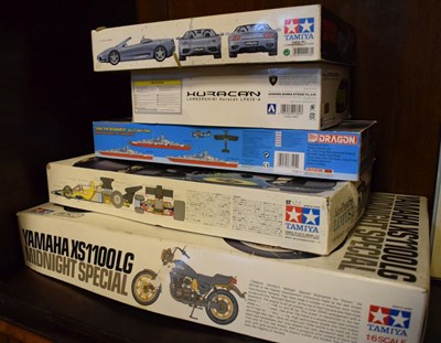 Lot 308 - Three Tamiya model kits & others