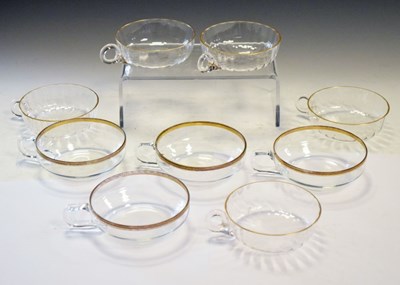 Lot 296 - Quantity early 20th Century French glass coupes