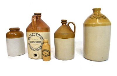 Lot 608 - Group of stoneware flagons